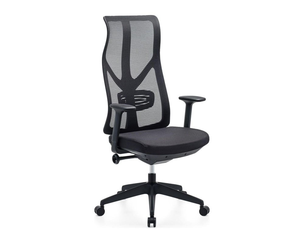 Кресло VIKING-11 M122С-1 | Сетка/Ткань, Черный
