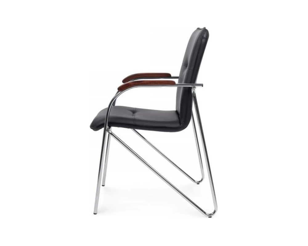 Стул Самба с деревянными подлокотниками SMB-02H Хром гальв.