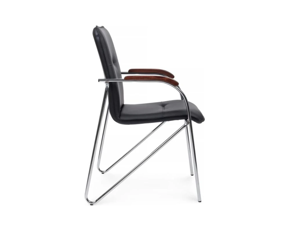 Стул Самба с деревянными подлокотниками SMB-02H Хром гальв.