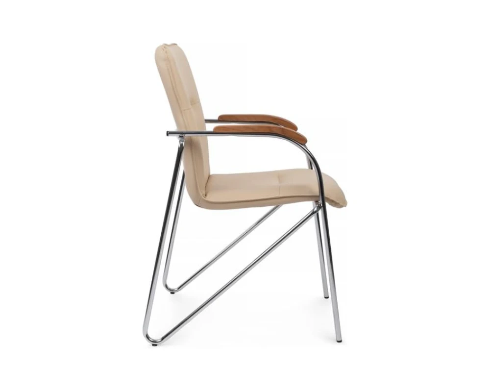 Стул Самба с деревянными подлокотниками SMB-02H Хром гальв.