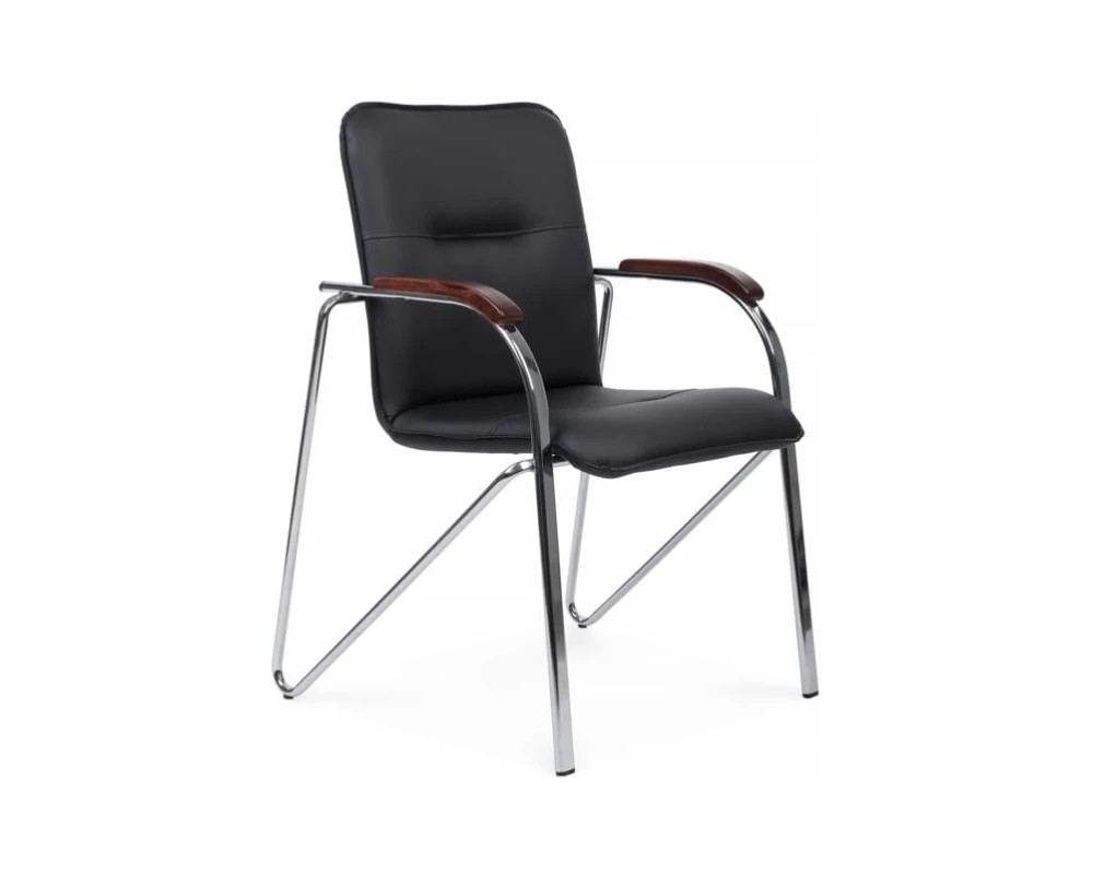 Стул Самба с деревянными подлокотниками SMB-02H Хром гальв.