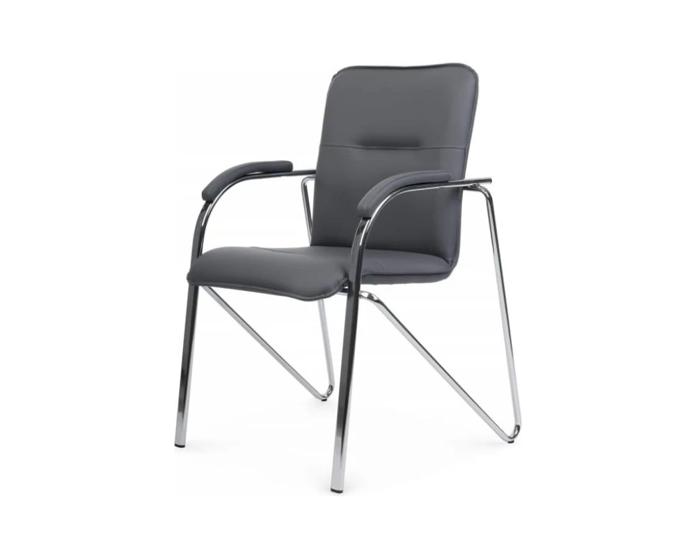 Стул Самба с мягкими подлокотниками SMB-01H Хром гальв.