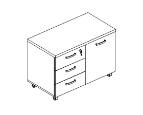 Тумба для оргтехники 110x45x57 Albero images