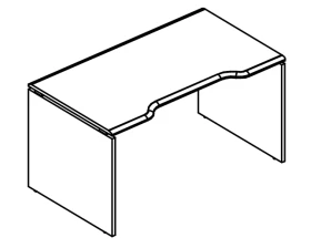 Стол эргономичный "Симметрия" 70x120 на каркасе ДСП (2 скоса) Alta images