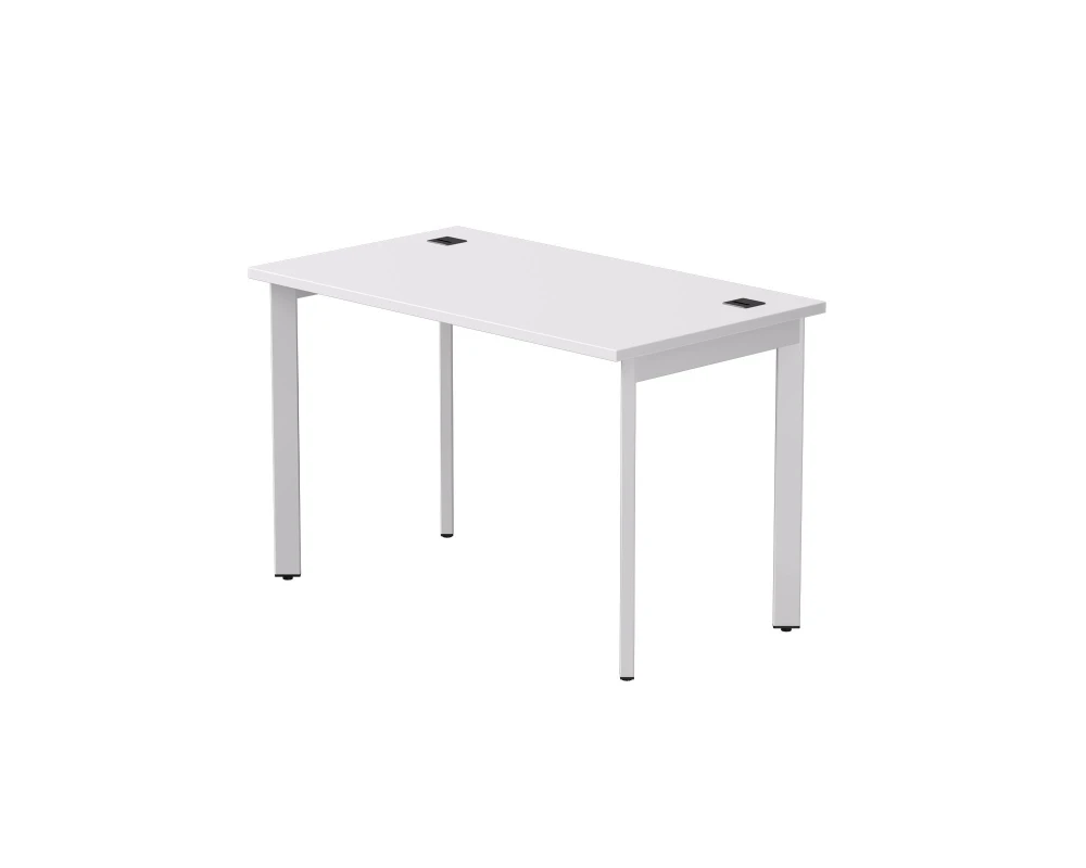 Стол прямой на металлокаркасе 1180х670х755 мм опоры 45гр Everprof ЭВО / EVO Белый/Белый