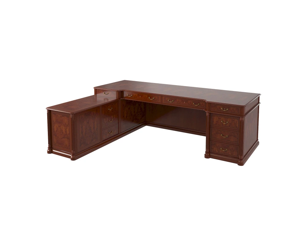 Стол руководителя полуглянцевый, левый 2500х1900х780 Artmoble