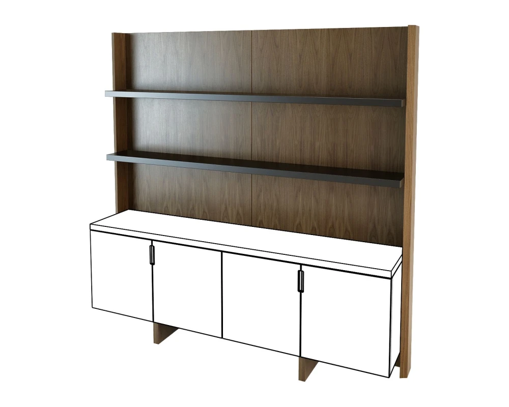 Высокая задняя стенка шкафа матовая 1945 x 445 x 2020 Freeport