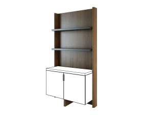 Высокая задняя стенка шкафа полуглянцевая/лакированная 1015 x 445 x 2020 Freeport images