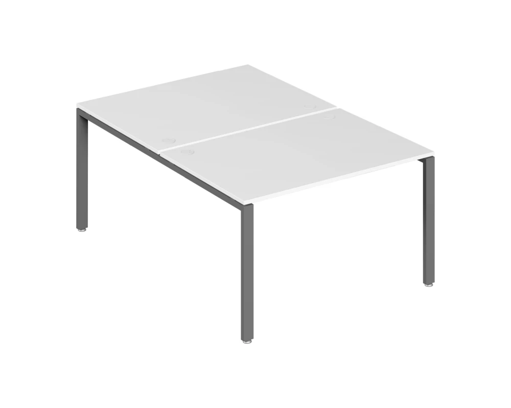 Бенч-система на 2 места 120x147x75 Тренд Метал / Trend Metal Белый