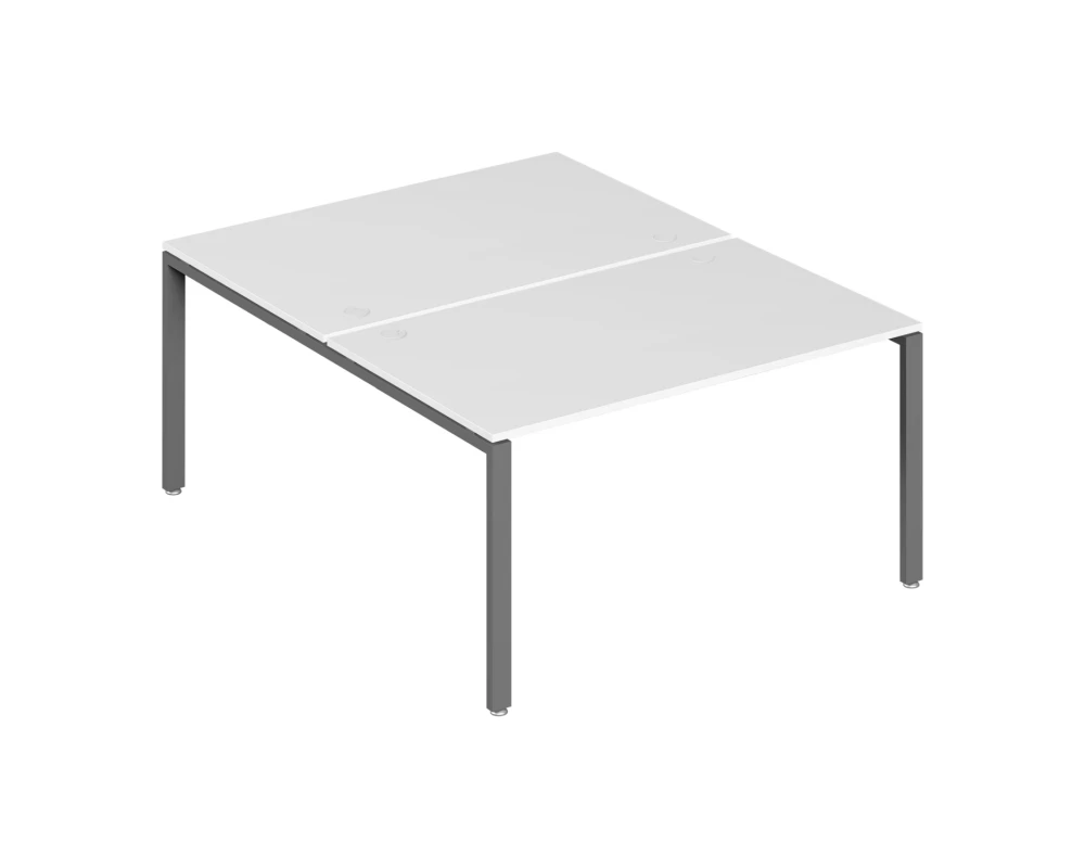 Бенч-система на 2 места 140x147x75 Тренд Метал / Trend Metal Белый