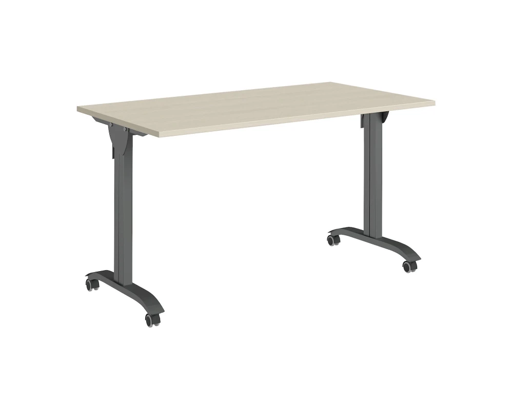 Стол мобильный складной 140 закругленная опора Тренд Метал / Trend Metal Дуб феррара