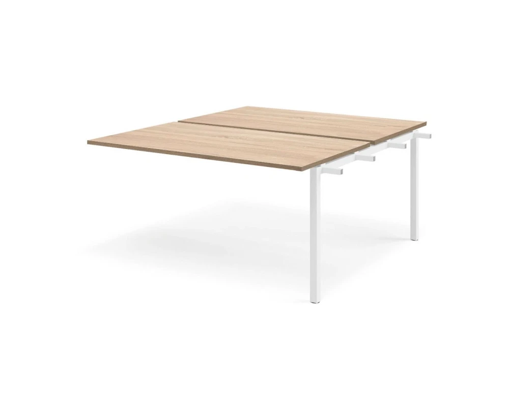 Модуль бенча 2 рабочих места 118x139x75 Tour Дуб калифорния/Белый