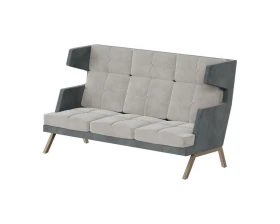 Диван трехместный высокий с декором из пуговиц Алдо / Aldo images