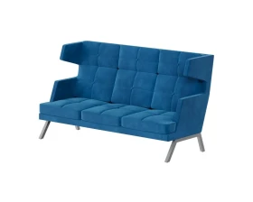 Диван трехместный высокий с декором из пуговиц Алдо / Aldo images