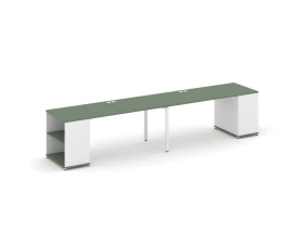 Рабочая станция с опорными стеллажами CN.ORS-204 4000x720x750 Концепт / Concept images