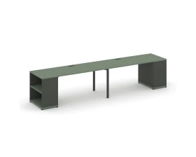 Рабочая станция с опорными стеллажами CN.ORS-204 4000x720x750 Концепт / Concept images