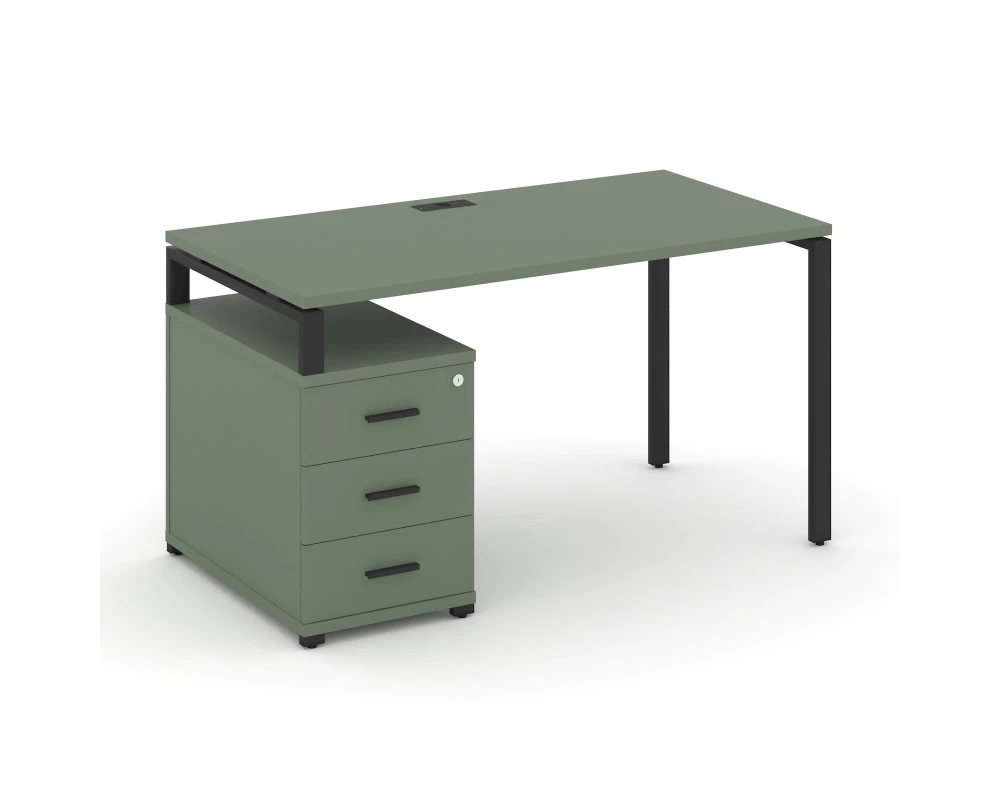 Стол письменный с 1 опорной тумбой CN.SP-301 B 980/1346x720x750 Концепт / Concept