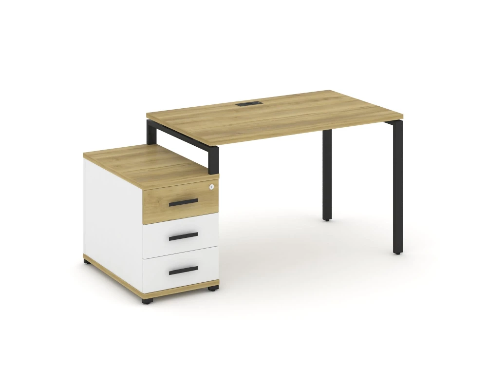 Стол письменный с 1 опорной тумбой CN.SP-302 W 1180/1546x720x750 Концепт / Concept