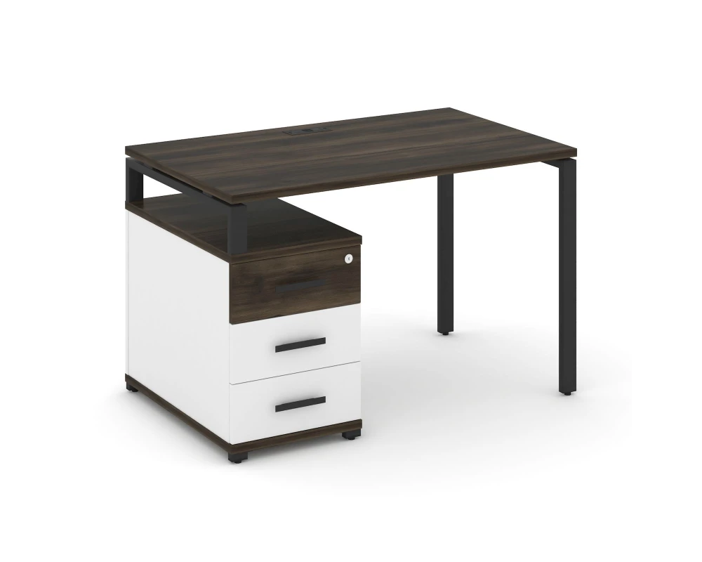 Стол письменный с 1 опорной тумбой CN.SP-302 W 1180/1546x720x750 Концепт / Concept