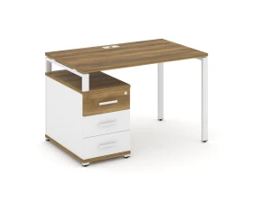 Стол письменный с 1 опорной тумбой CN.SP-302 W 1180/1546x720x750 Концепт / Concept images