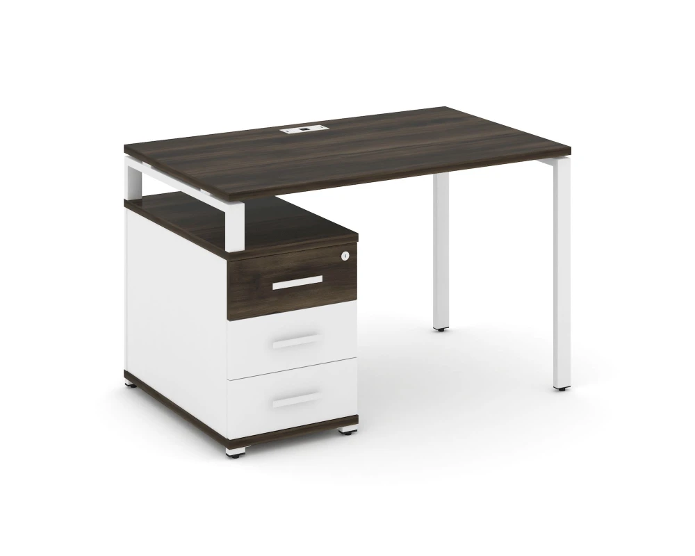 Стол письменный с 1 опорной тумбой CN.SP-302 W 1180/1546x720x750 Концепт / Concept