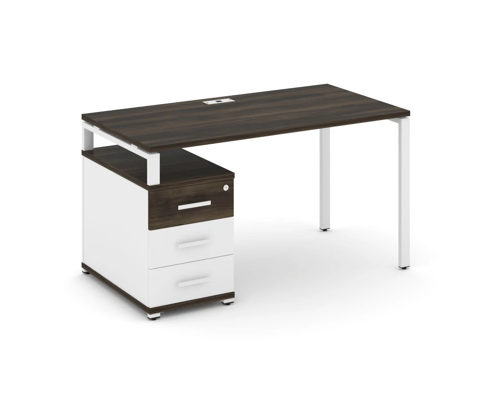 Стол письменный с 1 опорной тумбой CN.SP-303 W 1380/1746x720x750 Concept