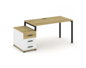 Стол письменный с 1 опорной тумбой CN.SP-303 W 1380/1746x720x750 Concept images