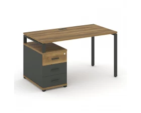 Стол письменный с 1 опорной тумбой CN.SP-303 W 1380/1746x720x750 Concept images