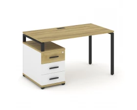 Стол письменный с 1 опорной тумбой CN.SP-303 W 1380/1746x720x750 Concept images