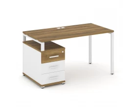 Стол письменный с 1 опорной тумбой CN.SP-303 W 1380/1746x720x750 Concept images