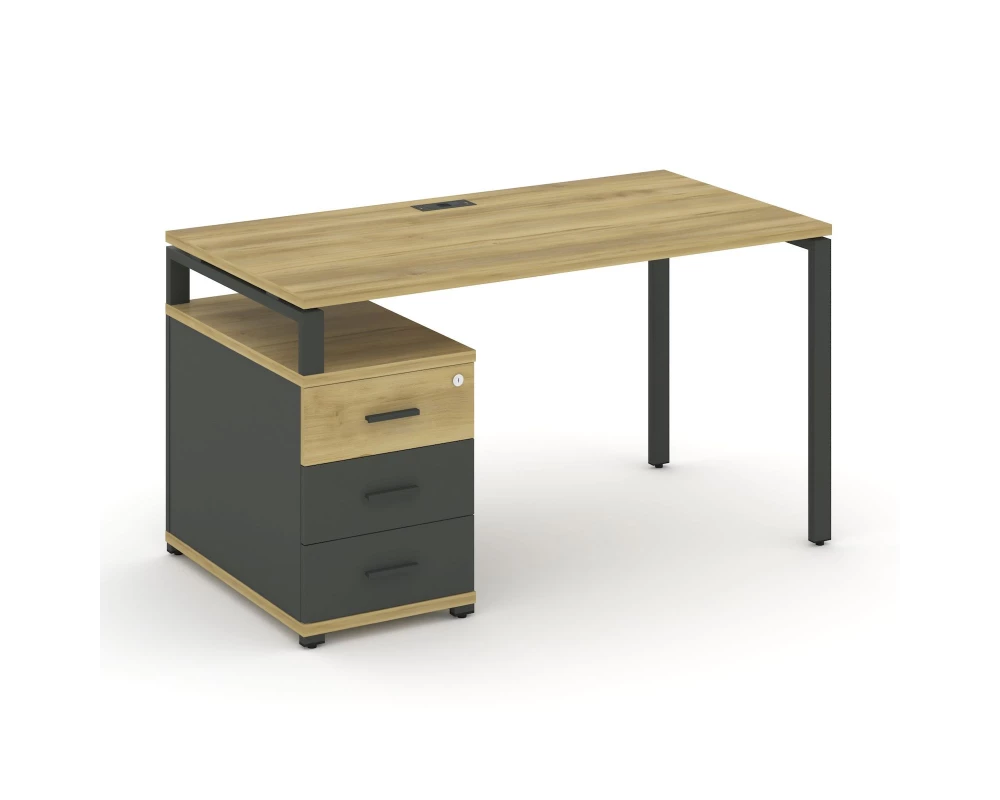 Стол письменный с 1 опорной тумбой CN.SP-303 W 1380/1746x720x750 Concept