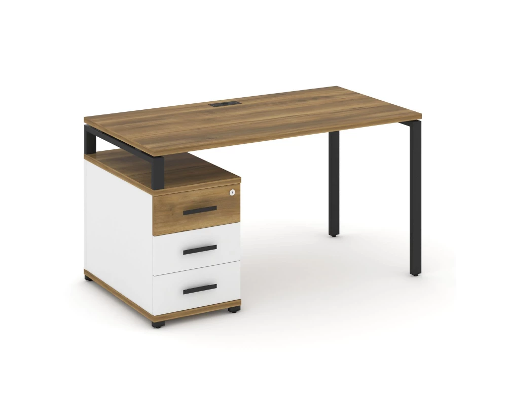 Стол письменный с 1 опорной тумбой CN.SP-303 W 1380/1746x720x750 Concept