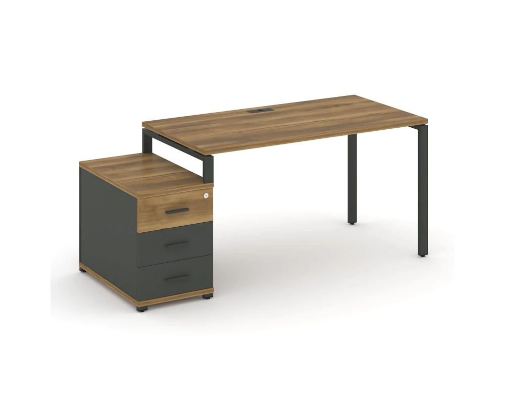 Стол письменный с 1 опорной тумбой CN.SP-303 W 1380/1746x720x750 Concept