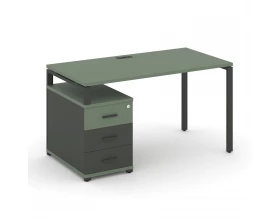 Стол письменный с 1 опорной тумбой CN.SP-303 W 1380/1746x720x750 Concept images