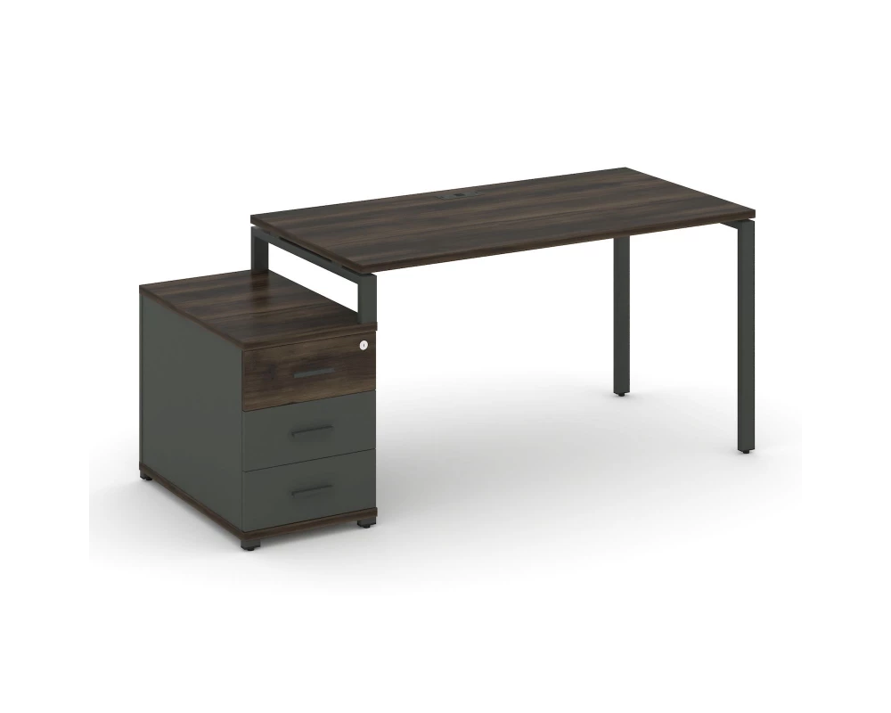 Стол письменный с 1 опорной тумбой CN.SP-303 W 1380/1746x720x750 Concept