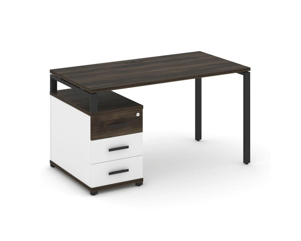 Стол письменный с 1 опорной тумбой CN.SP-303 W 1380/1746x720x750 Concept