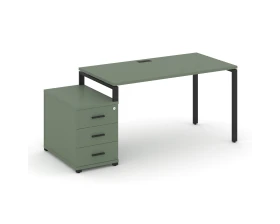 Стол письменный с 1 опорной тумбой CN.SP-304 B 1580/1946x720x750 Концепт / Concept images