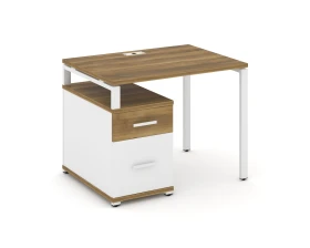 Стол письменный с 1 опорной тумбой CN.SP-305 W 980/1346x720x750 Концепт / Concept images