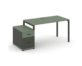 Стол письменный с 1 опорной тумбой CN.SP-305 W 980/1346x720x750 Концепт / Concept images