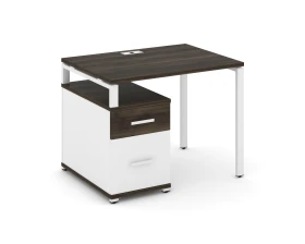 Стол письменный с 1 опорной тумбой CN.SP-305 W 980/1346x720x750 Концепт / Concept images