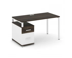 Стол письменный с 1 опорной тумбой CN.SP-307 W 1380/1746x720x750 Concept images