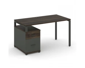Стол письменный с 1 опорной тумбой CN.SP-307 W 1380/1746x720x750 Concept images
