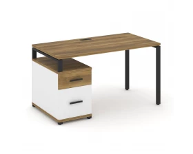 Стол письменный с 1 опорной тумбой CN.SP-307 W 1380/1746x720x750 Concept images