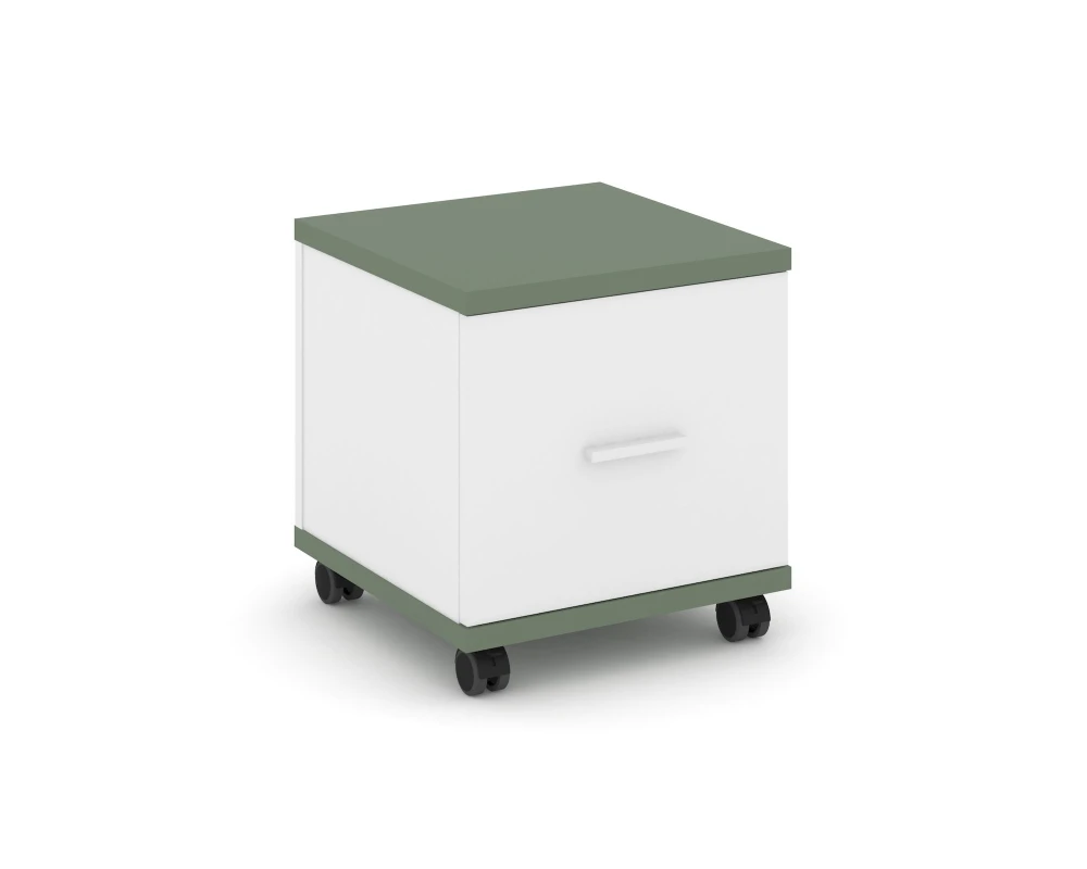 Тумба мобильная 1 распаш. фасад CN.TUM-007 W 420x420x448 Концепт / Concept