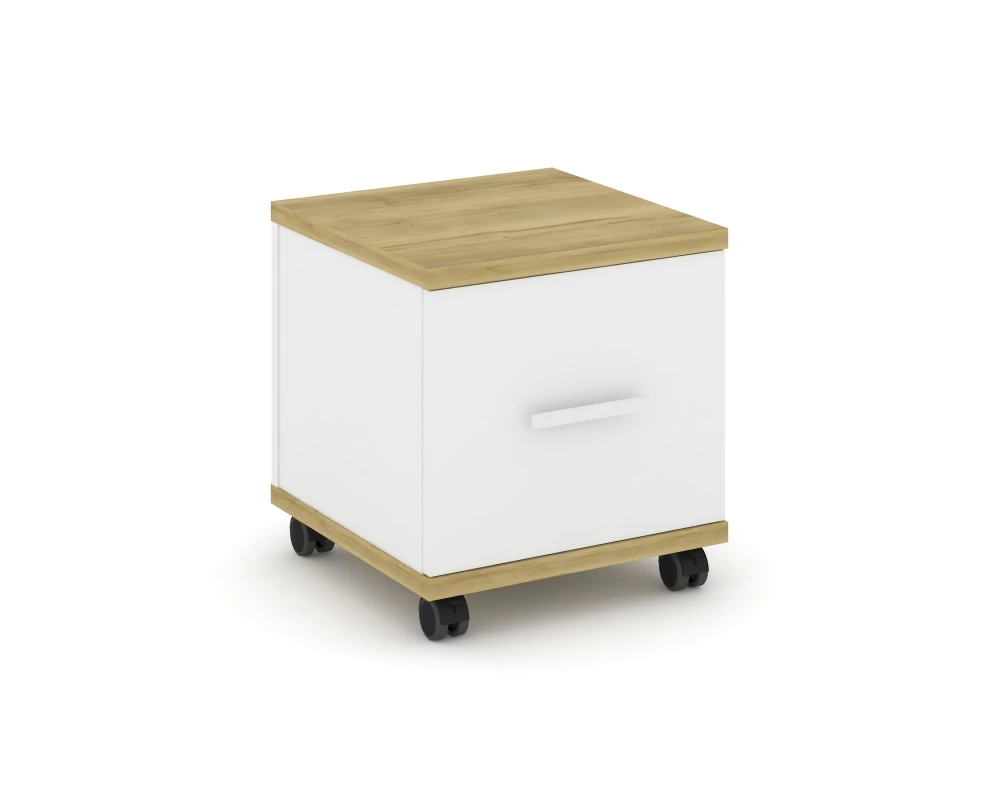 Тумба мобильная 1 распаш. фасад CN.TUM-007 W 420x420x448 Концепт / Concept
