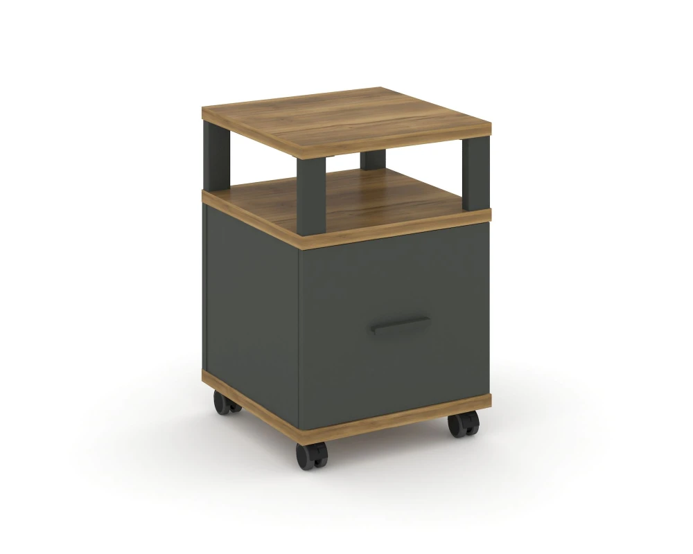 Тумба мобильная 1 распаш. фасад с надставкой CN.TUM-008 A 420x420x615 Концепт / Concept