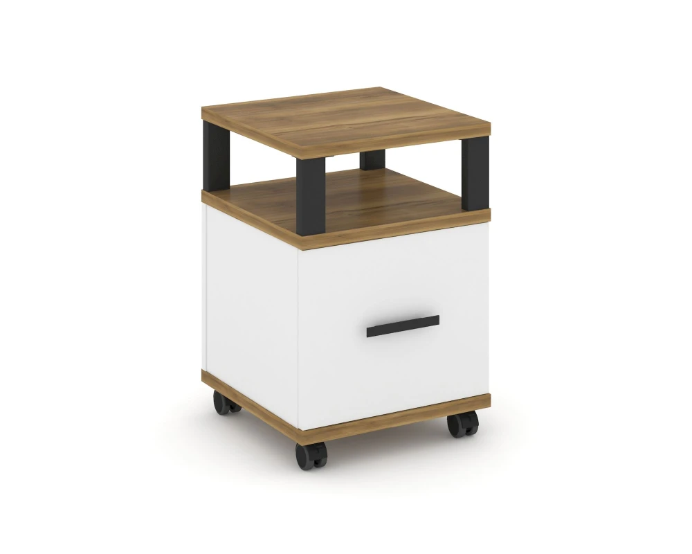 Тумба мобильная 1 распаш. фасад с надставкой CN.TUM-008 B 420x420x615 Концепт / Concept
