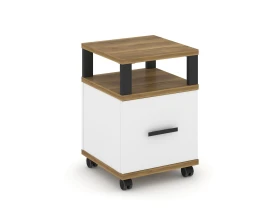 Тумба мобильная 1 распаш. фасад с надставкой CN.TUM-008 B 420x420x615 Концепт / Concept images