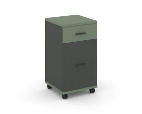 Тумба мобильная 1 ящ. 1 распаш. фасад CN.TUM-011 A 420x420x782 Концепт / Concept images