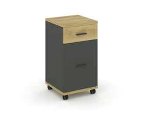 Тумба мобильная 1 ящ. 1 распаш. фасад CN.TUM-011 A 420x420x782 Концепт / Concept images